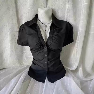 2KWEIRD Vintage Aesthetic Women Personality Y2K Slim Clothing Fashion Shirts Harajuku Short Sleeve Tops Female Hot Classic Casual Tee