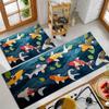 1Pcs Anti Fatigue Kitchen Rugs, Fish Print Waterproof Non-Slip Thick Cushioned Kitchen Mat Heavy Duty Comfort Standing Mat for Kitchen