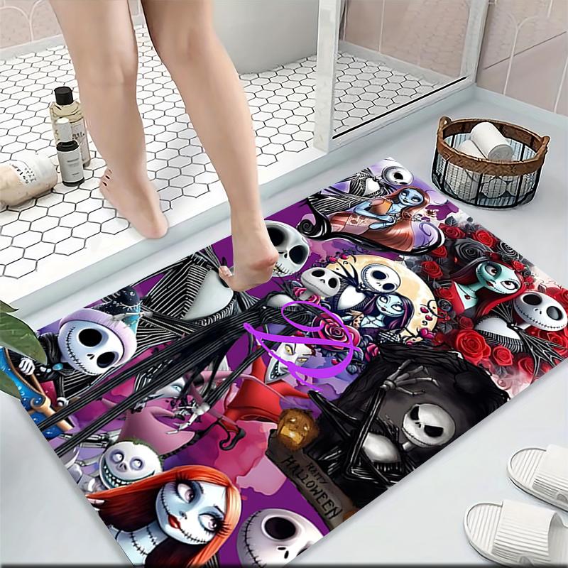 Nightmare Before Christmas Carpet Rug Soft Washable Anti Slip Home Living Room Sofa Mats Personalized Christmas Rug