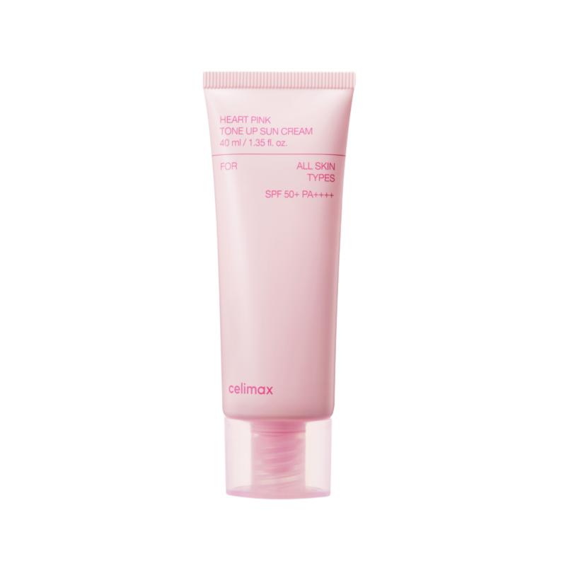 Celimax Heart Pink Tone-Up Sunscreen | Rosy Glow & Pore Blurring SPF50+ PA++++ | 40ml