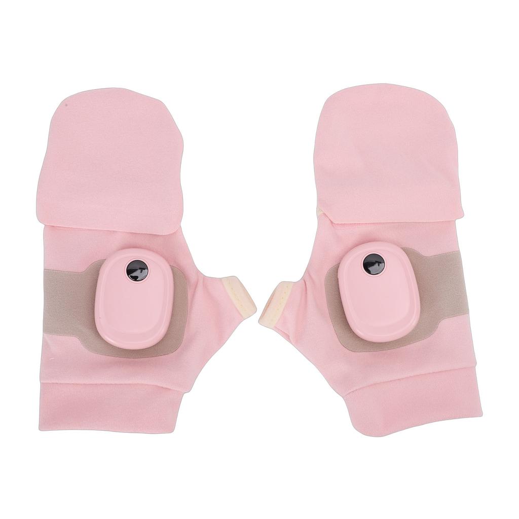 Electric Heated Gloves Rechargeable Quick Heating Portable Heated Gloves for Indoor Outdoor Winter Use Pink