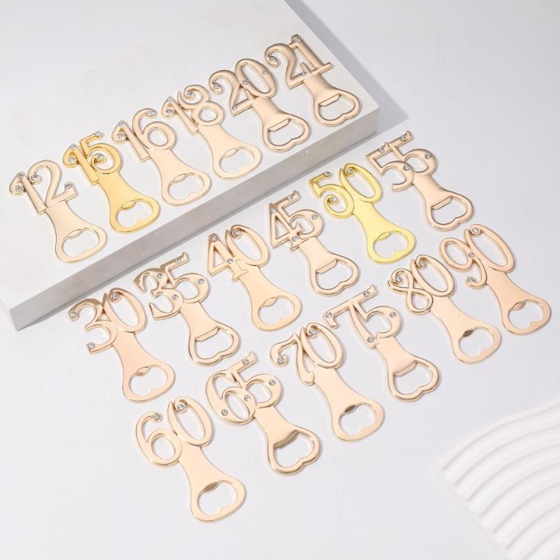 Digital Bottle Opener, Zinc Alloy Beer Bottle Opener, Small Gifts for Wedding and Birthday Parties