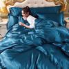 Fashion 100% Mulberry Silk Bedding Sets Quilt Duvet Cover Pillowcase Bedsheet King Queen Twin Size Bedding Sets Covers
