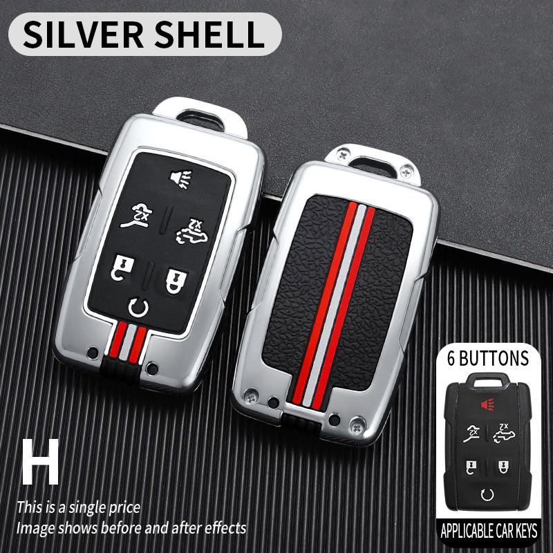 Car Key Case Cover Shell Fob For Chevrolet Colorado Silverado 1500 2500HD 3500HD GMC Yukon Sierra Canyon Keychain Accessories