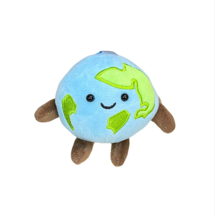 24pcs/lot 10cm Cute Realistic Earth Plush Toy pendant Cartoon Small Earth Bag Keychain Accessory