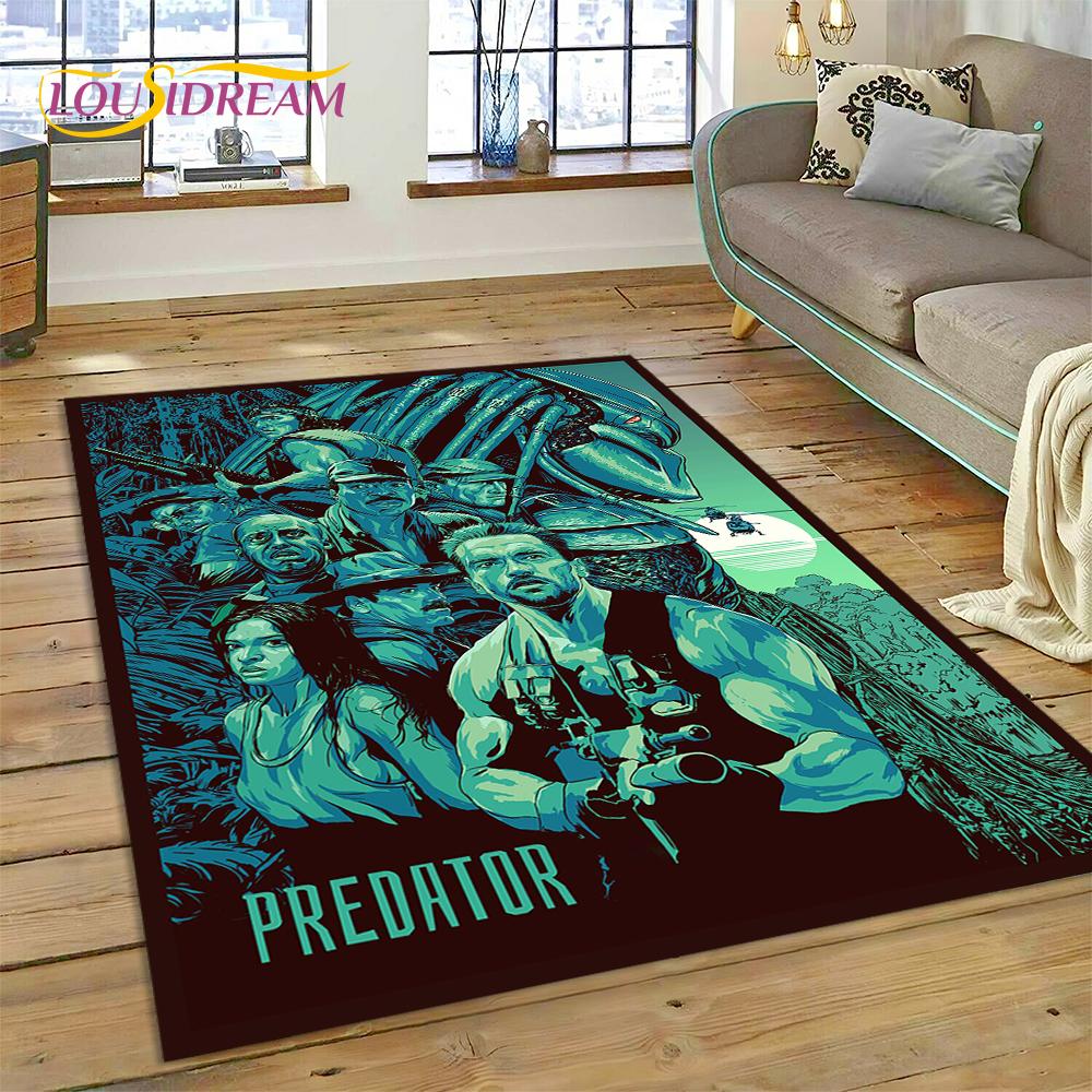 AVP Alien Vs 3D. Tappeto Tappetino Gioco Predator per Casa Soggiorno Camera da Letto Divano Zerbino Decorazione, Tappeto per Area Bambini Tappetino Antiscivolo Regalo