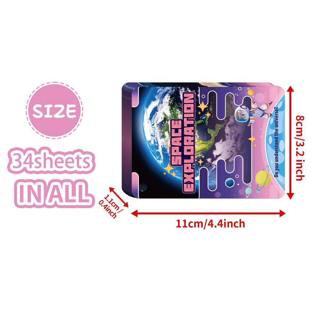34 Realistic Space Planet Cognition Children Baby Cognition Parent-Child Interaction Education Cards