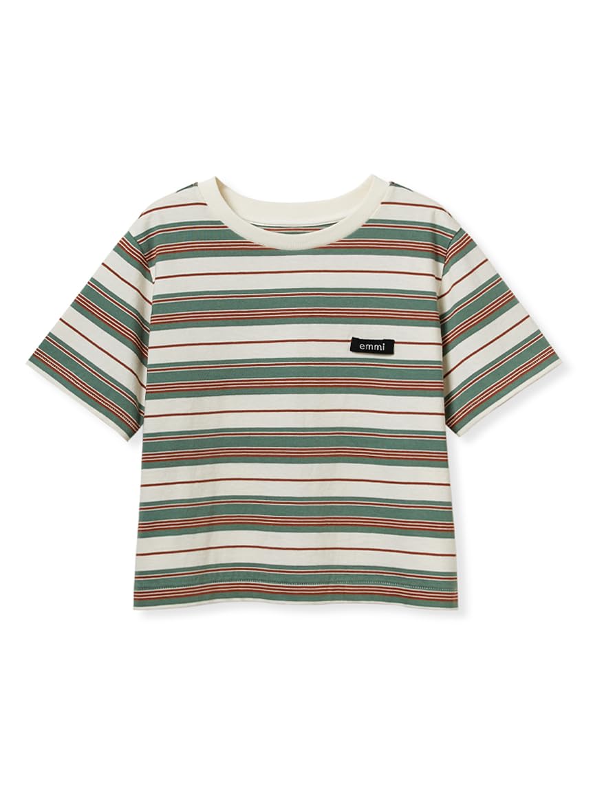 

Emi Green Women s Multi-Border T-Shirt, 13WCT254097, зелёный