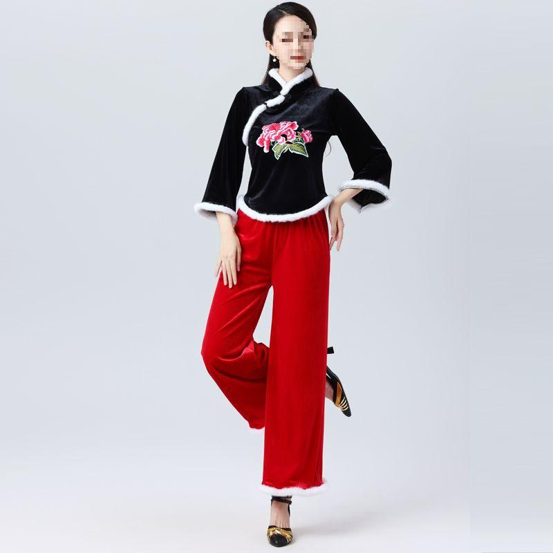 T5J Autumn/Winter Velvet Dancewear: Warm, Slimming Performance Costume