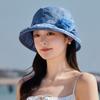 Middle-Aged Mother, Foreign Style Fisherman Hat, Summer Thin Sunscreen, Sun Hat, Curled Flower Top Hat, Mother Hat