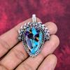 Kupfer Amethyst Türkis Schmuck, 925 Massiv Sterlingsilber Anhänger Handgefertigter Edelsteinschmuck, Geschenke für Ehefrau Brandneuer Anhänger