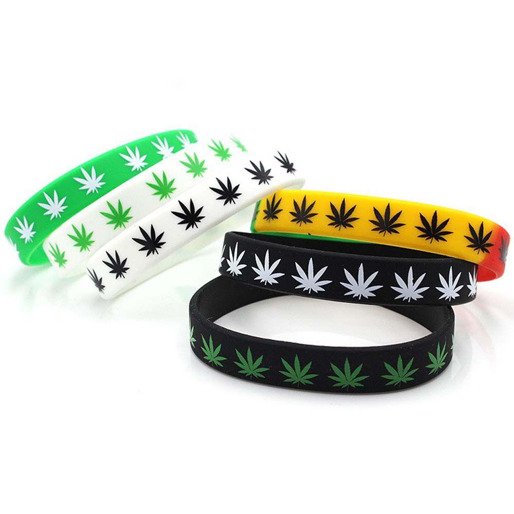 Maple Leaves Waterproof Sports Wristband Silicone Bracelet Wristband Bangle Maple Leaf Bracelet