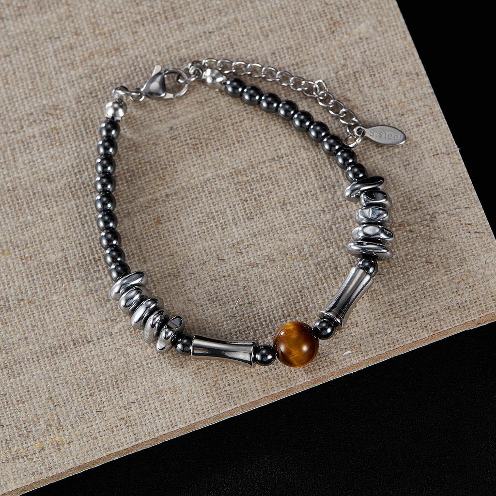 Hematite Stone Bracelets Bulk Fashion Versatile Eye of the tiger Beads Bracelet Hand Accessories for Man ALN25123040