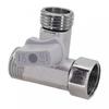 Zinc Alloy Tee Stop Valve Angle T Adapter For-Bidet Handheld Sprayer Toilet Tank