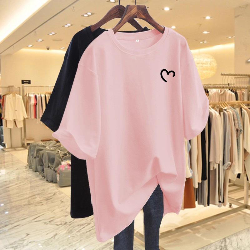 Women's 2026 Summer Fashion Printed Mid-Length Short-Sleeve Loose Round Neck T-shirt
