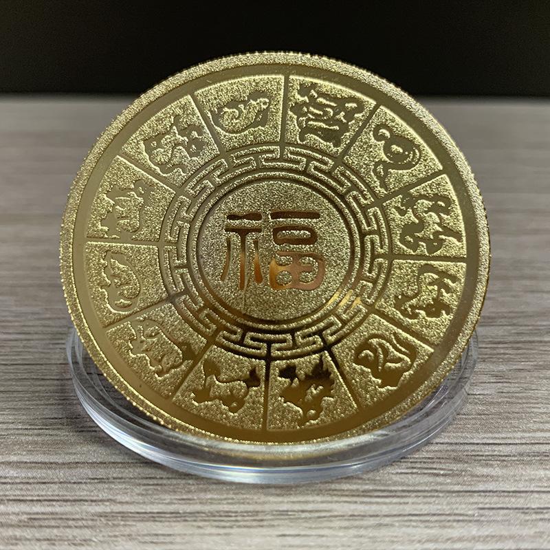 Dekorace Mince 2026 Znamení Zvěrokruhu Kůň Barevná Pamětní Medaile Rok Koně Narozeniny Malý Dárek Kovová Řemesla