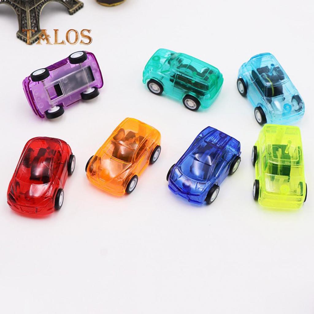 Mini Cute Candy Color Transparent Pull Back Car Model Plastic Children Kids Toy Toys For All Ages