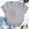 Women's Fashion Casual Summer 2022 Round Neck Short Sleeve Print Tops Blouse