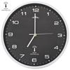 VidaXL Radio-Controlled Wall Clock with Quartz Movement Black Kitchen Living Room 50618