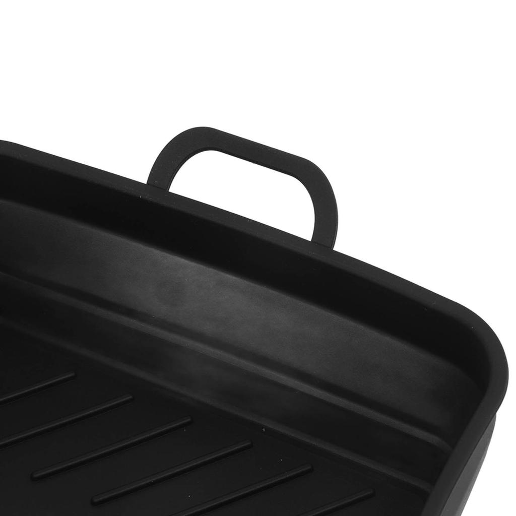 2 Pcs Silicone   Cooker Pot with Handle Rectangular Fryer Liner Tray Replacement for Kitchen Cooking Accessories