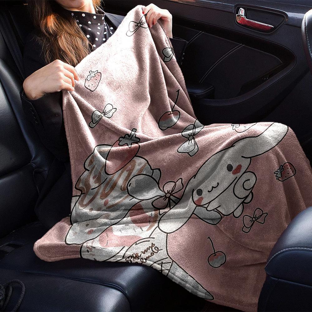 1 stuks ijskonijn deken Lichte Flanellen Plaid voor Bank Bed Reizen Kamperen Woonkamer Kantoor Bank Stoel