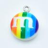 Cartoon Resin Expression Keychain Pendant with Chocolate Bean Candy - DIY Jewelry Accessory