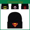 Spiderman Batman Knit Beanie Acrylic Thermal Rolled Brim Winter Hat For Adults Fans