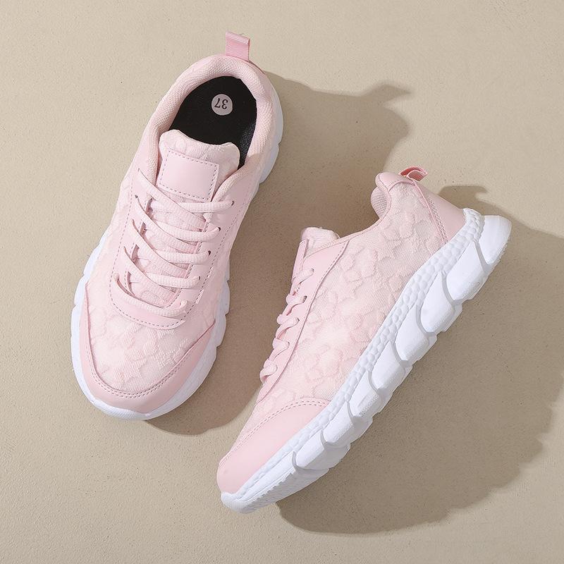 Women's Mesh Casual Shoes Summer New Lace Hollow Platform Sneakers Lightweight Breathable Flying Running Sport Shoes Zapatillas