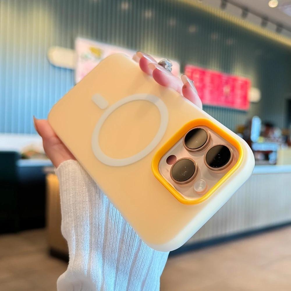 Compatible with iPhone 17 Pro Max jelly magnetic phone case, Apple 16 solid color, 15 matte two-in-one full cover, 14