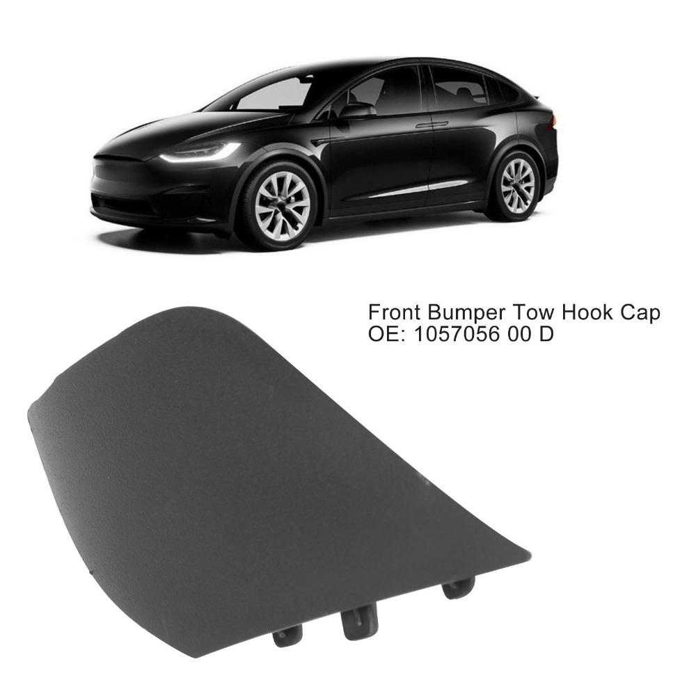 Black Front Tow Eye Cover 1057056 00 D Tow Hook Cap for Tesla Model X 2016 to 2023 Car Repair