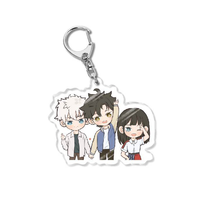 6CM Anime Keychain Women Link Click Key for Men Charles Key Ring Bag Acrylic Car Keyring Cute Acrylic Pendant Key Cosplay Gift