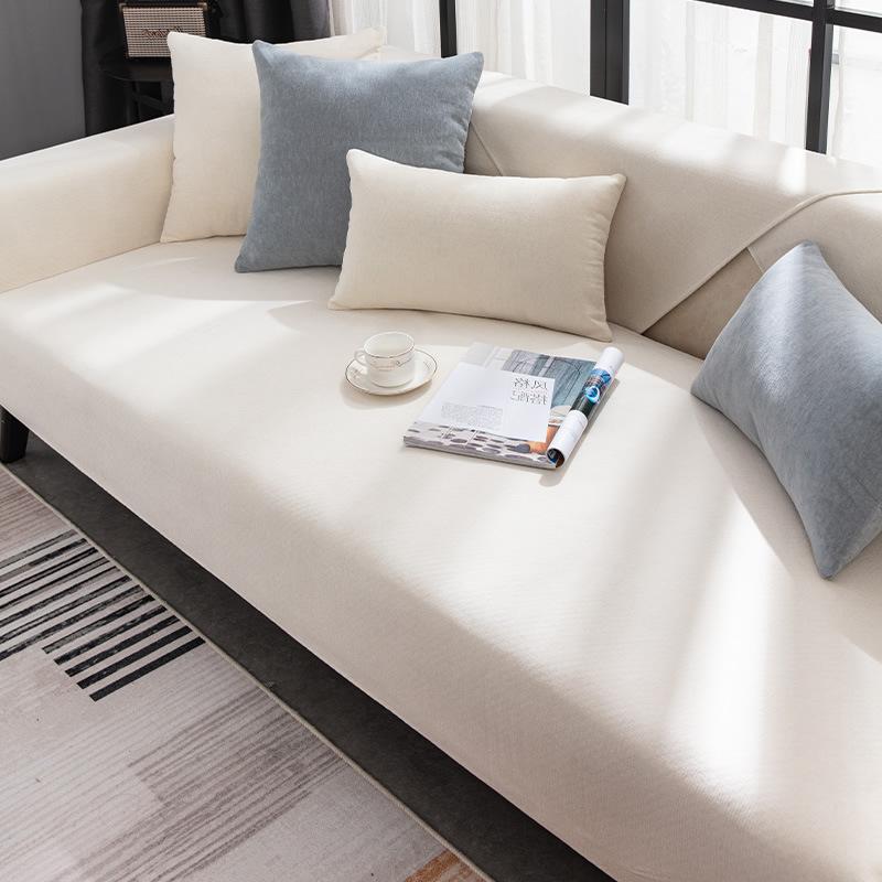 

Однотонная диванная подушка из синели, универсальная нескользящая подушка для четырех сезонов, доступная, роскошная, в скандинавском стиле, простой современный комплект, тканевый чехол 70*70cm