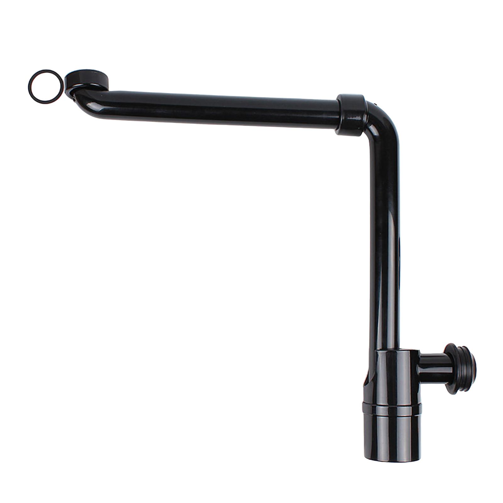 

Слив 1-1/4 дюйма, экономящий место, сифон для раковины, регулируемый сифон для умывальника, сифон для раковины в ванной комнате чёрный