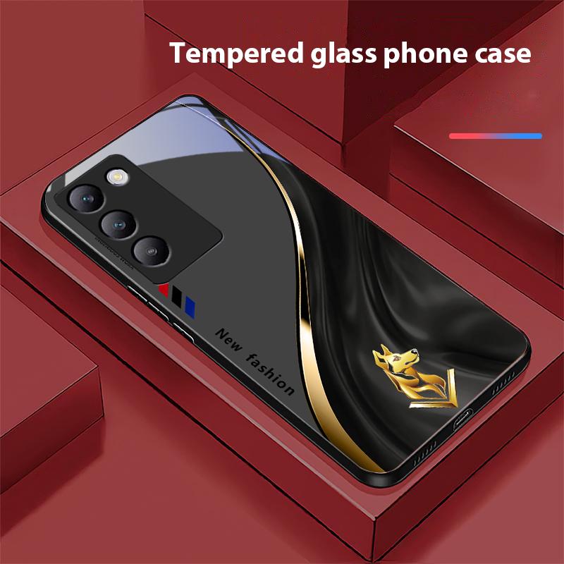 Starlight Zodiac For Y72 33S 11 03 36 96 Lite 35 16 Iqoo 12 V40 SE 5G 29 40 21 30 X80 Pro Vivo Tempered Glass Phone Case Black