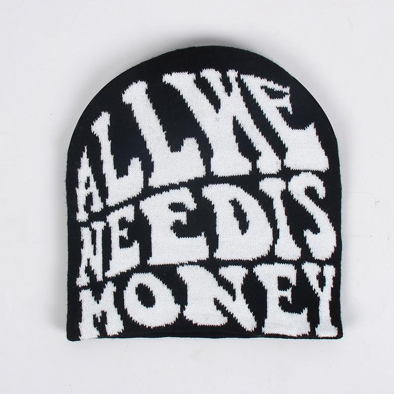 

Винтажная шерстяная акриловая вязаная шапка Y2K, женская зимняя теплая шапка-бини в стиле Харадзюку, повседневная кепка Skullies для улицы