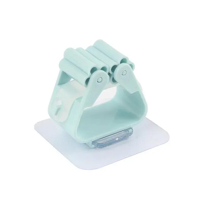 Держатель для швабры Аксессуары для ванной Комнаты Настенная полка Органайзер Крючок Держатель для швабры Вешалка За дверямиНа стенах Кухонный инструмент для хранения зелёный 1629₽