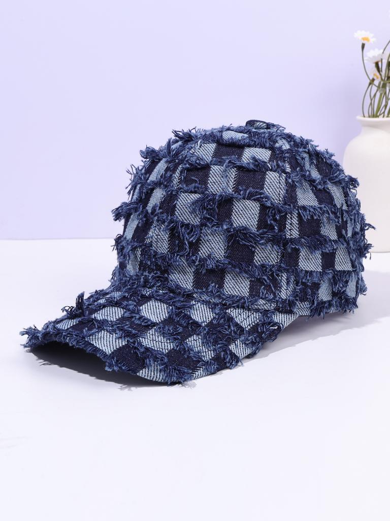 Fashion Summer Plaid Baseball Cap for Women - Adjustable UV Protection Sporty Hat, Casual Outdoor Sun Hat, Trendy Gift"