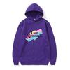 Unisex 'I Am Kenough' Rainbow Print Loose Hooded Sweatshirt - Black