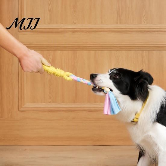 Indoor Dog Interactive Games Spiky Chew Toy with Cotton Rope, Pet Molar Stick Toy, Puppy Teething Relief Toys for Small Medium Dogs Teeth Cleaning