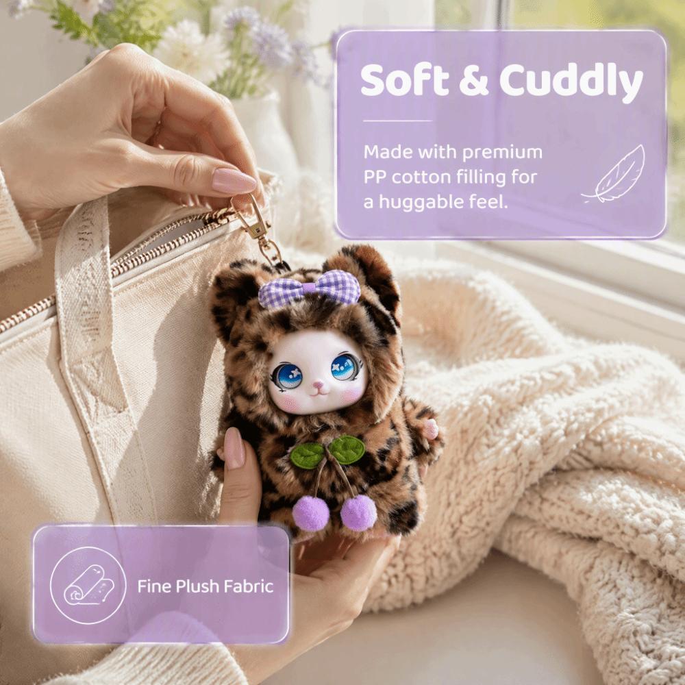 Vinyl Face Stuffed Animal Bag Charm Cute Stuffed Kawaii Plush Pendant Gift For Women