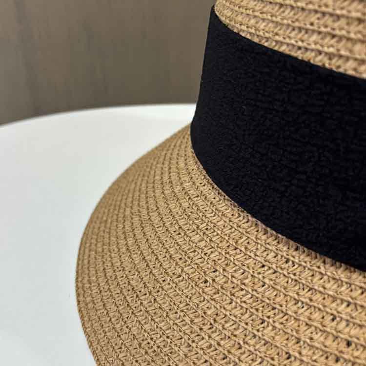 Straw Hat Women Spring and Summer Dome Sunshade Top Hat Sunscreen Sun Hat Fashion Streamer Beach Hat