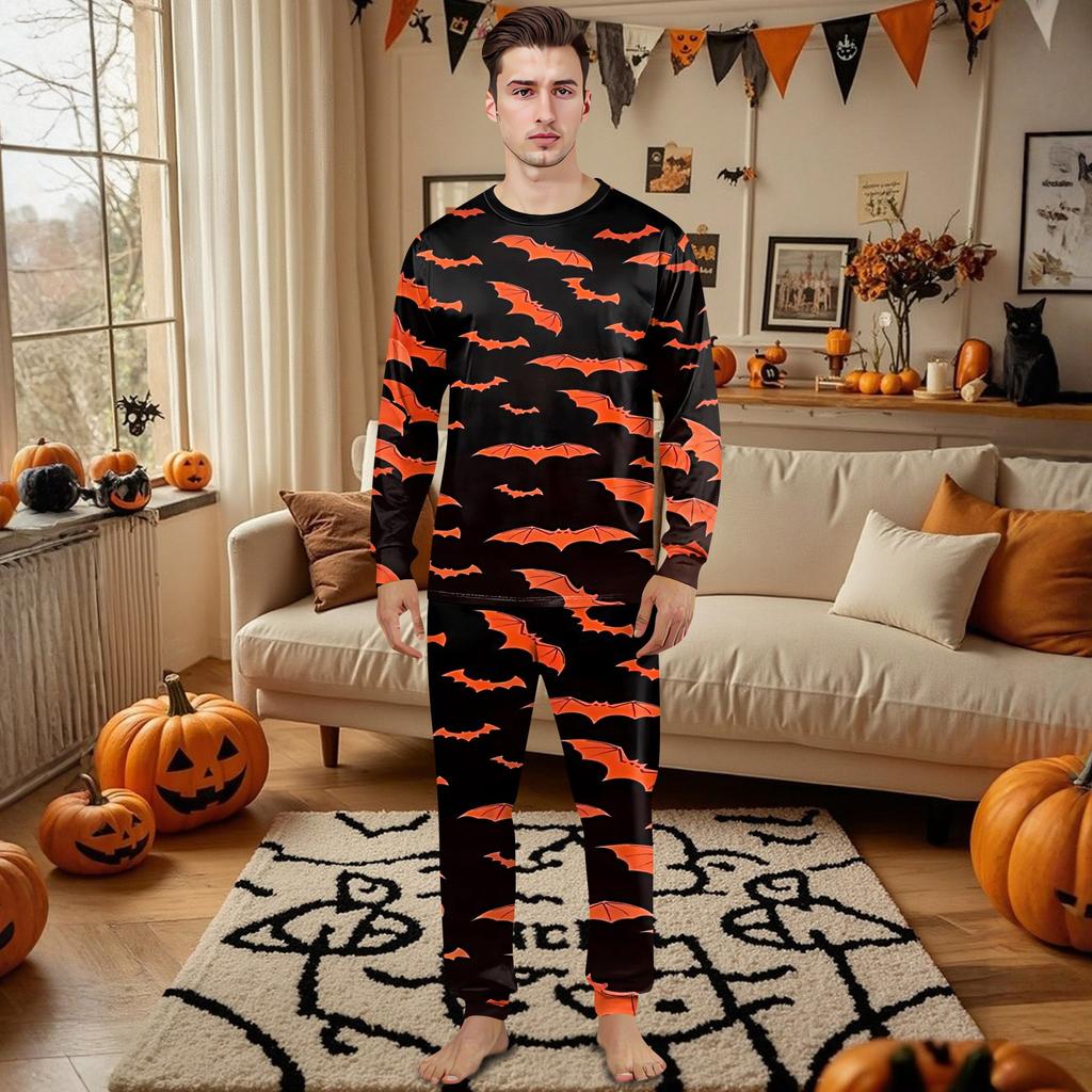 Zestawy z nadrukiem dla rodziny, Piżamy, Odzież wypoczynkowa, Stroje, Zestaw dla rodziny: Bluzki z długim rękawem + Spodnie