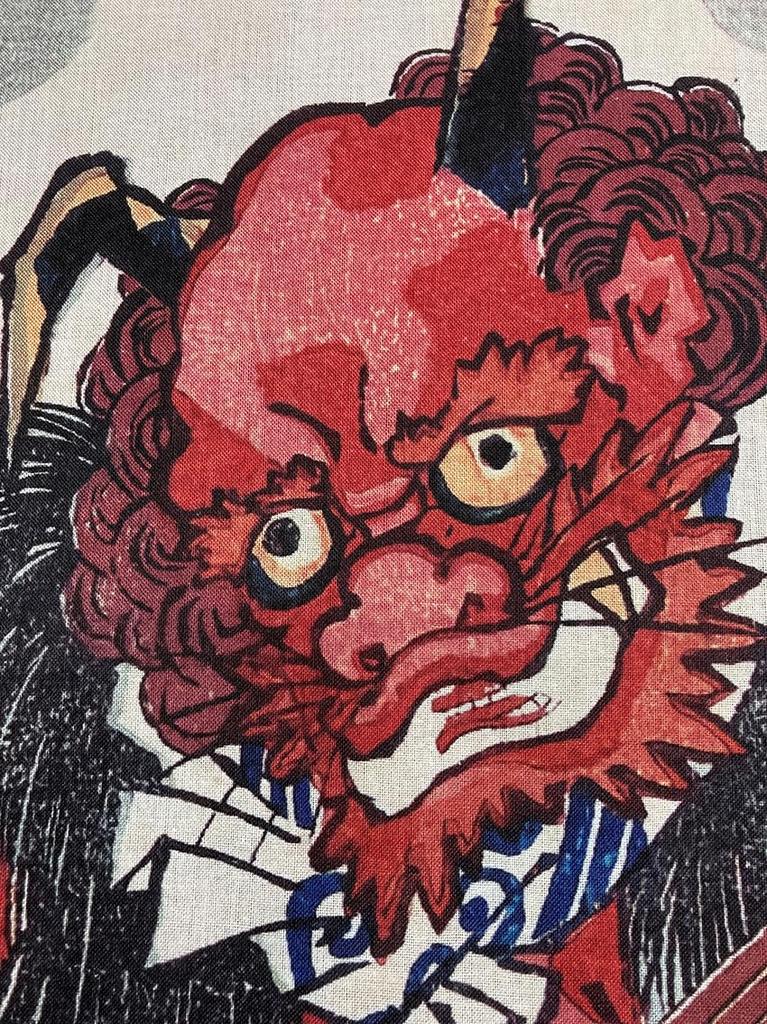 Hand Towel from the Past and Utagawa Kunisada and Nakamura Nine Changes Ukiyo-e Present, Shikan's