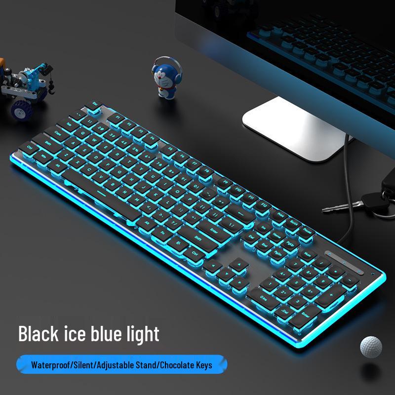 Silver Toughness L1 Wired Silent Keyboard & Waterproof Office Mouse Set