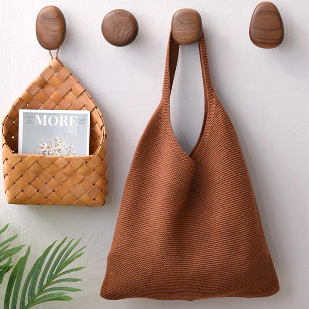 Wooden Wall Hooks Organizer 4 Pegs Rack For Coats Hats Bags Entryway Storage Solution Hanging Coats