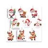 2025 Wooden Santa Claus Pendant Merry Christmas Decorations For Home Navidad Elk Snowman Ornaments Xmas Tree Decor Noel New Year
