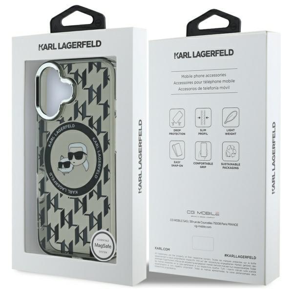 Karl Lagerfeld Klhmp16Shmckmhk Iphone 166.1 Czarny/Black Iml Monogram Karl&Choupette Head Magsafe