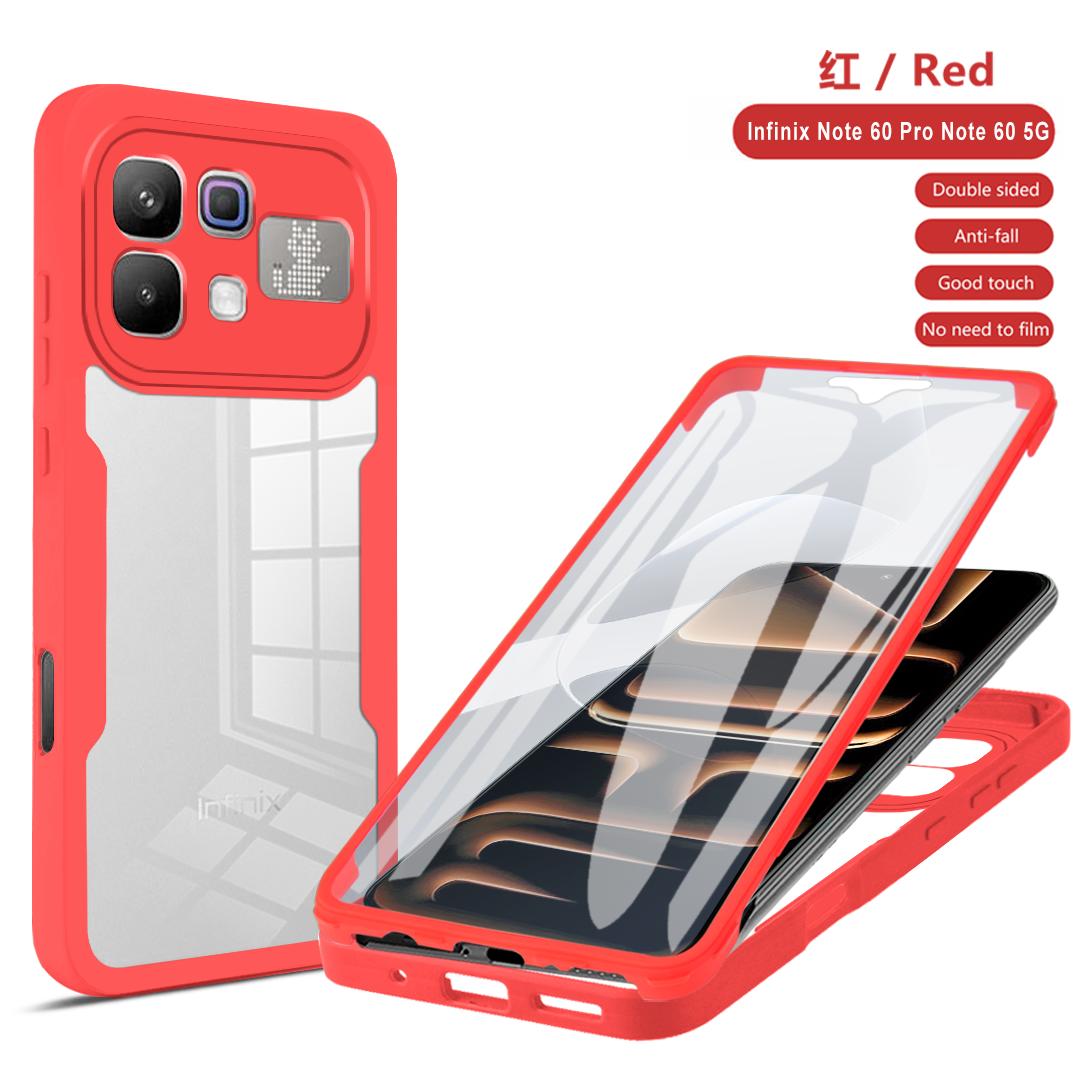 

Full Body Protection Shockproof Case for Infinix Note 60 Pro 5G Protective Cover Screen Protector Fundas Coque Infinix Note 60 Pro червоний