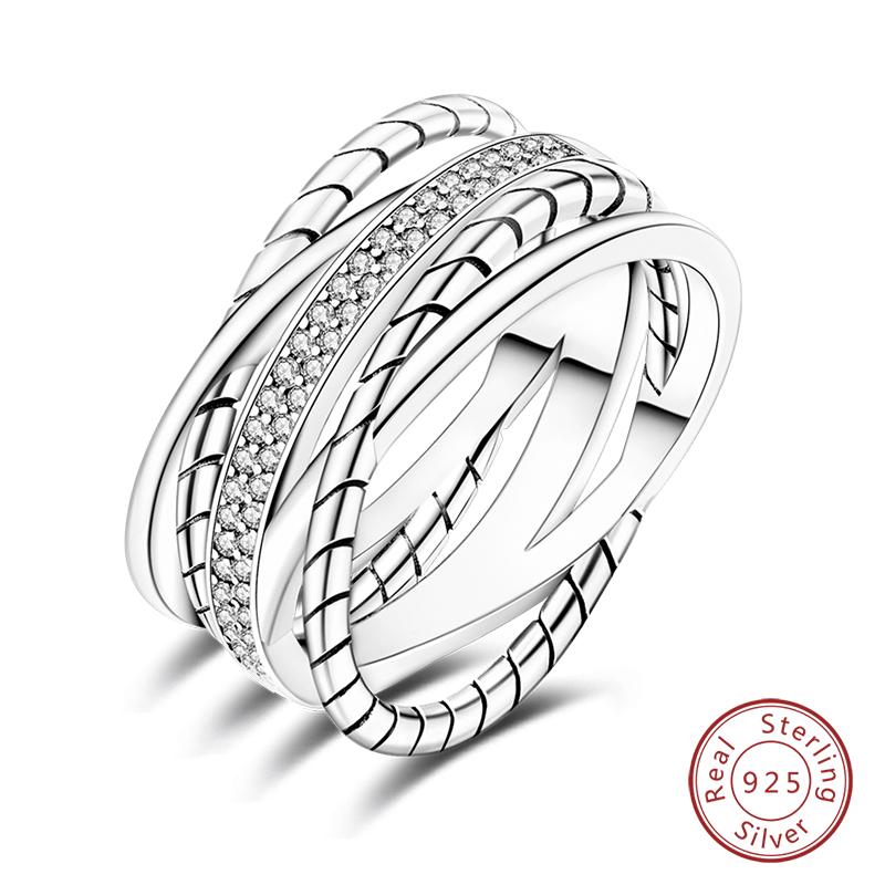 925 Silver Heart Shaped Infinite Minimalist Rings Hollow Celtic Knot Rings For Women Elegant Engagement Wedding Jewelry