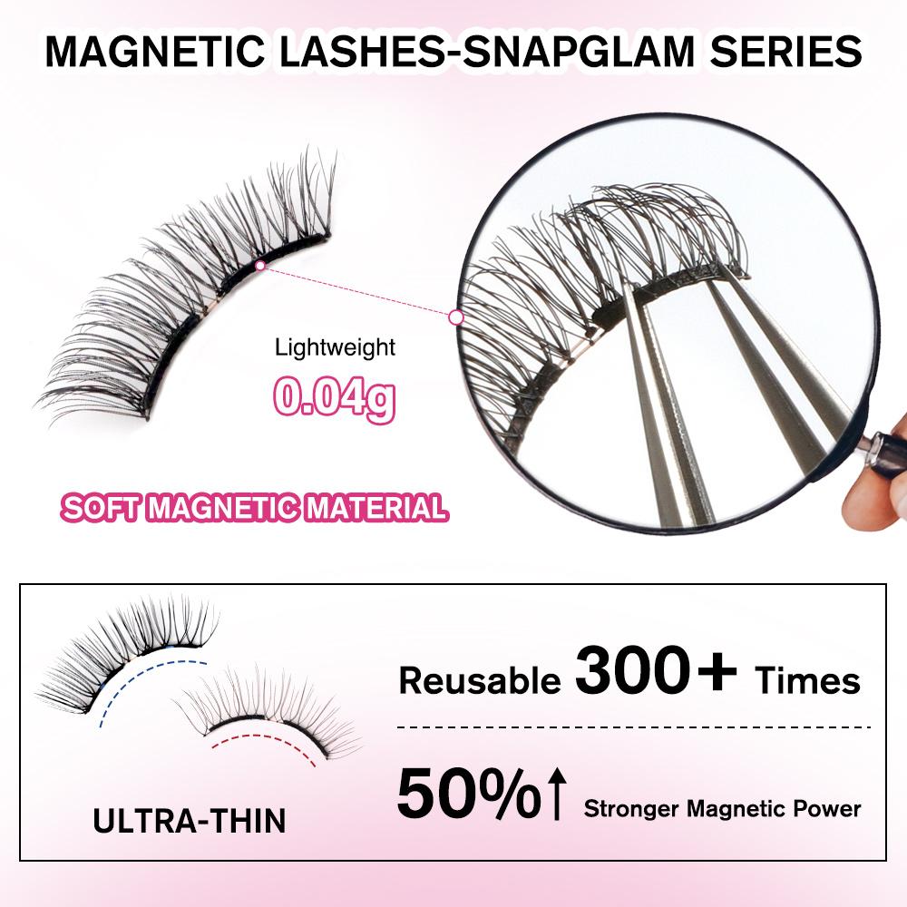 veyesbeauty Moonlit Magnetic Lashes Glue-Free & Safe for Sensitive Eyes Reusable 300+ Times All-Day Comfort